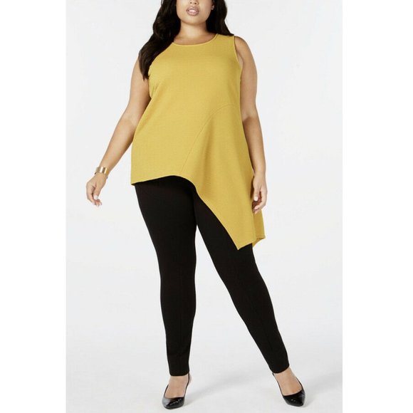 Alfani Gold Sun Textured Asymmetrical Knit Tank - Picture 1 of 7